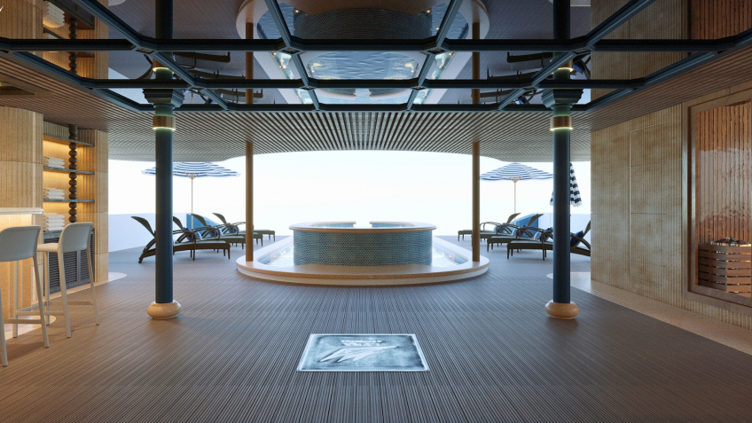 Open air pool & jacuzzi