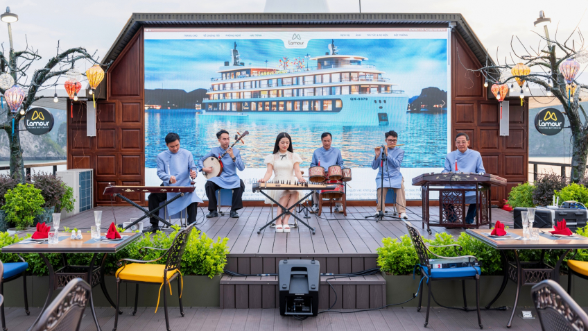 Outdoor stage for event