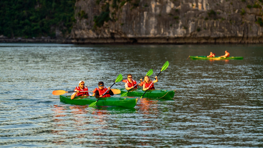 Join the kayaking activities
