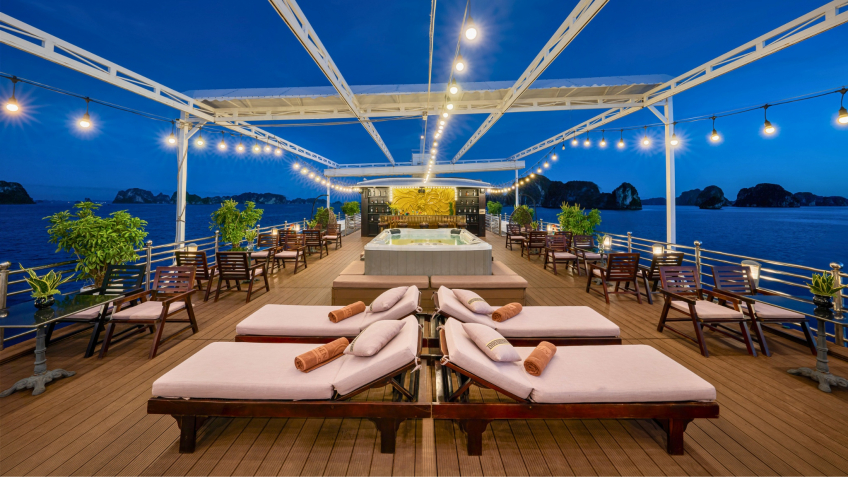 Loungers for sunbathing