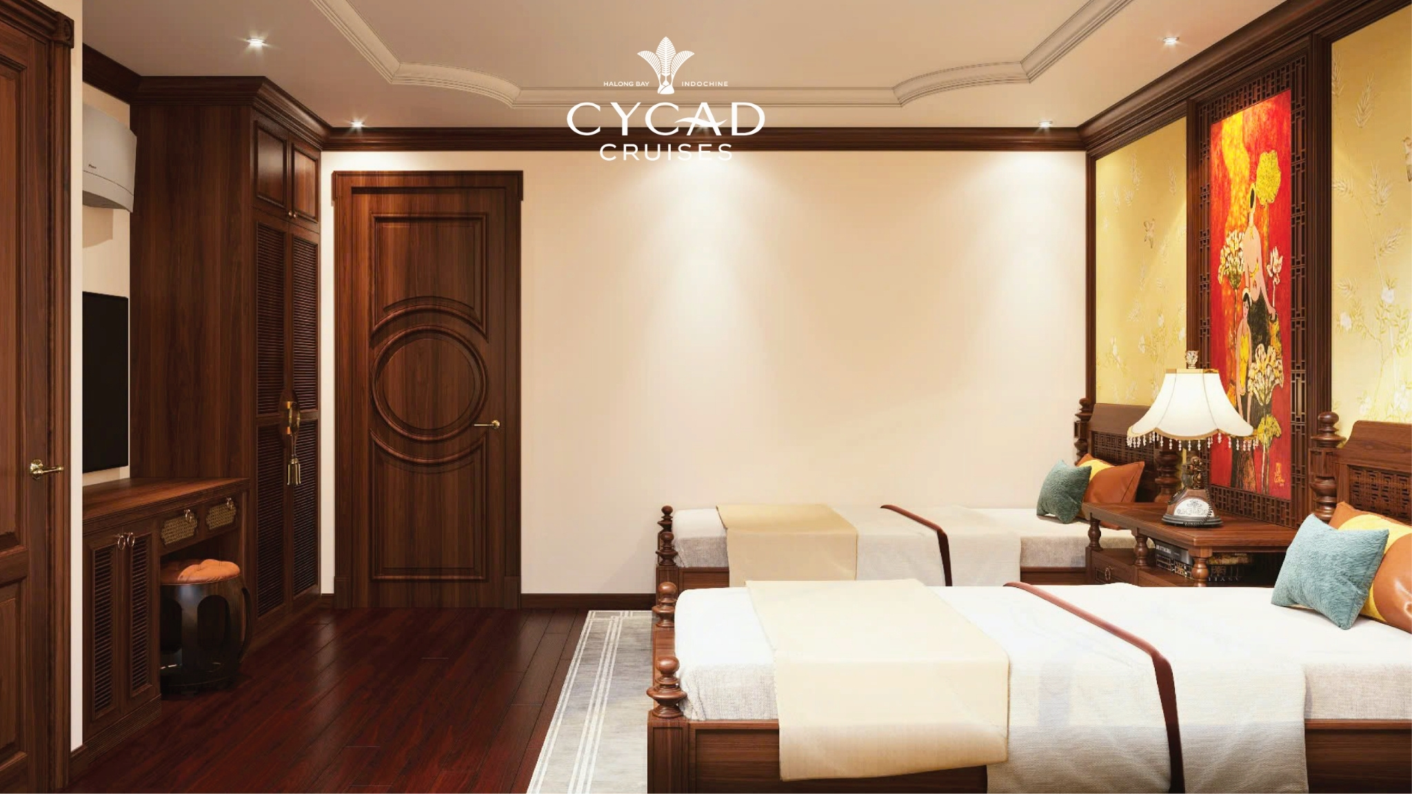 Twin beds room