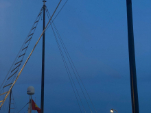 At night